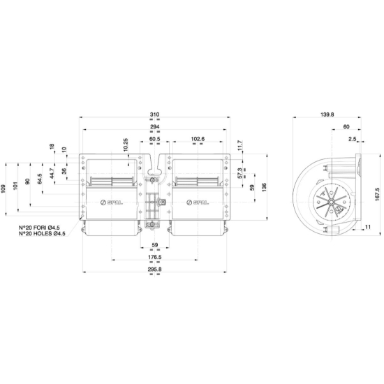 Dmuchawa Spal 015-B45-22