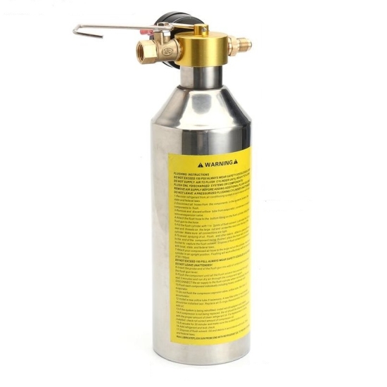 Cylinder do płukania klimatyzacji z manometrem