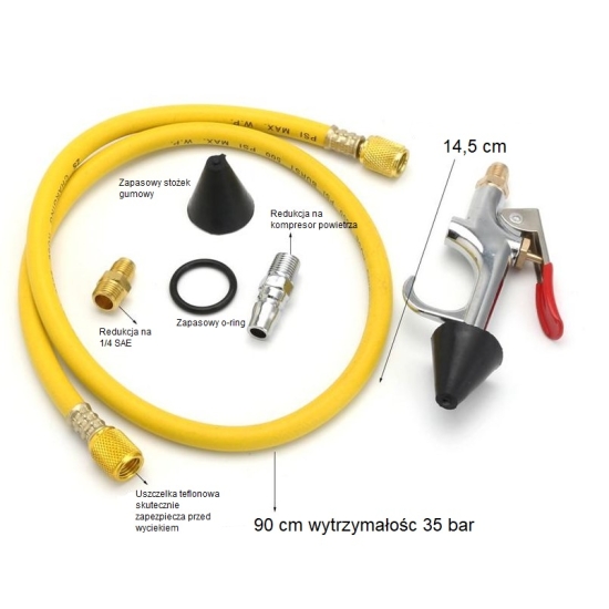 Cylinder do płukania klimatyzacji z manometrem