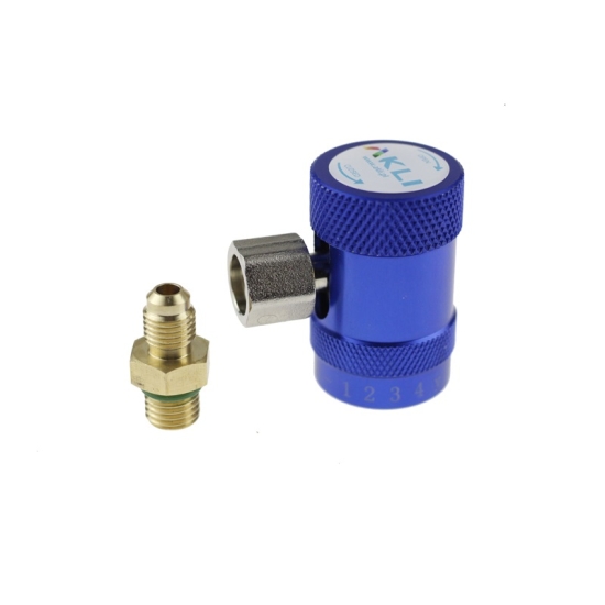 Szybkozłącze serwisowe klimatyzacji R1234yf niebieskie