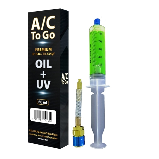 Zestaw do uzupełniania oleju w klimatyzacji samochodowej na gaz R134aZestaw do uzupełniania oleju w klimatyzacji samochodowej na gaz R134a