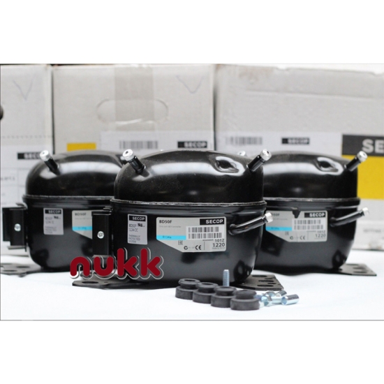 Sprężarka chłodnicza BD50F Secop Danfoss BD50F 12V 24V R134a z modułem