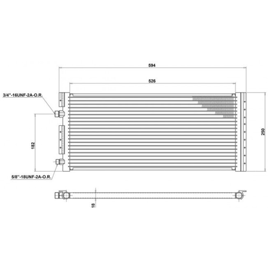Skraplacz klimatyzacji uniwersalny 540x250x18 52465398