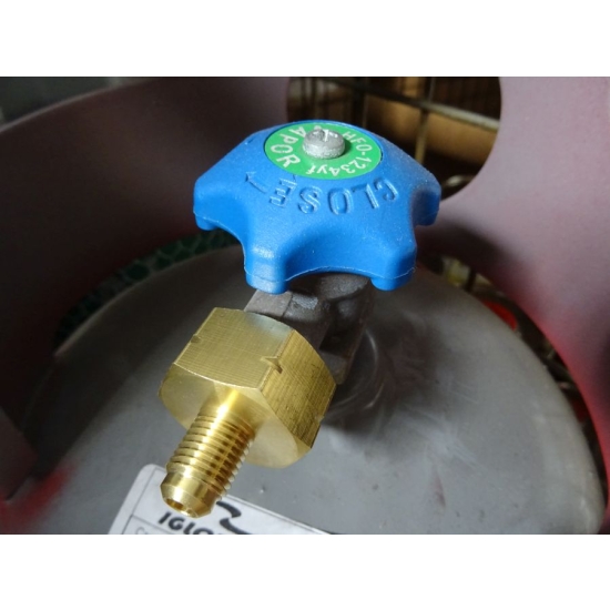 Nakrętka na butlę R32 R1234yf HFO lewy gwint z uszczelką