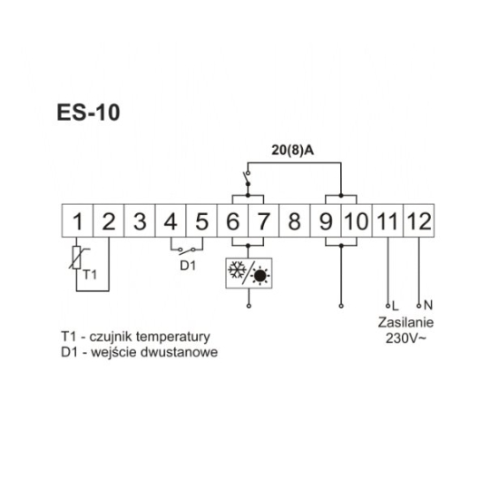 Regulator temperatury sterownik Esco ES-10 230V
