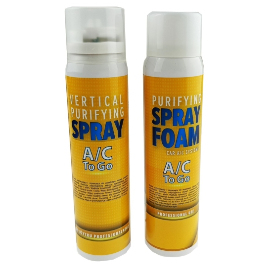 Zestaw do odgrzybiania klimatyzacji samochodowej A/C ToGo pianka i granat
