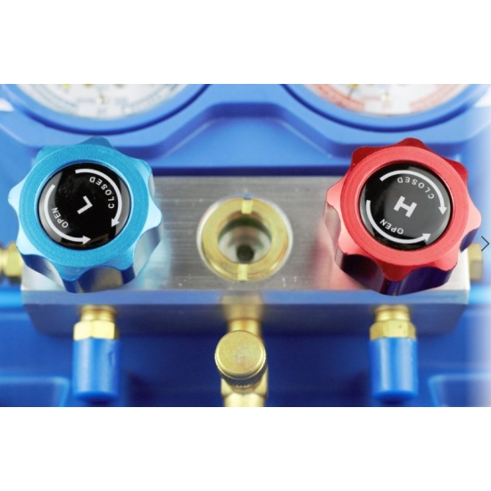 Manometry chłodnicze R134a z wężami serwisowymi