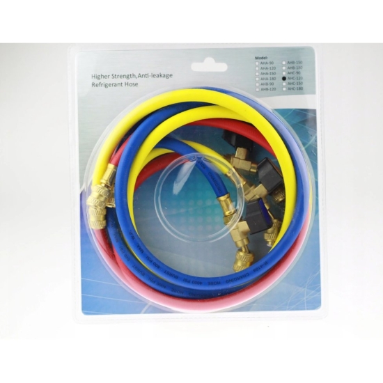 Przewody do klimatyzacji z zaworem 3 szt. 1/4 SAE R134a R404a R407c