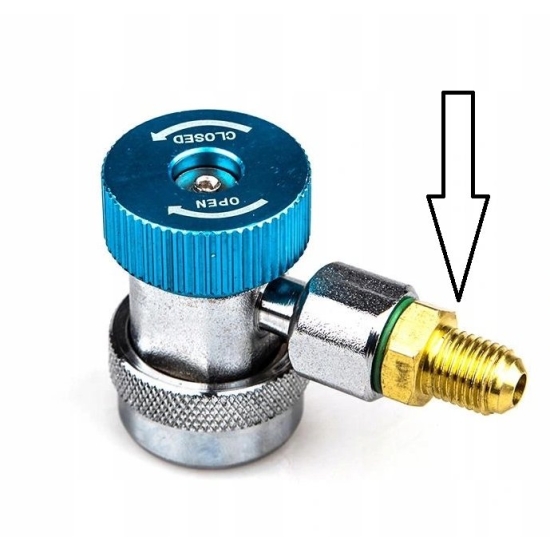 Redukcja do szybkozłączek R134a z gwintu M14x1,5 na 1/4 SAE