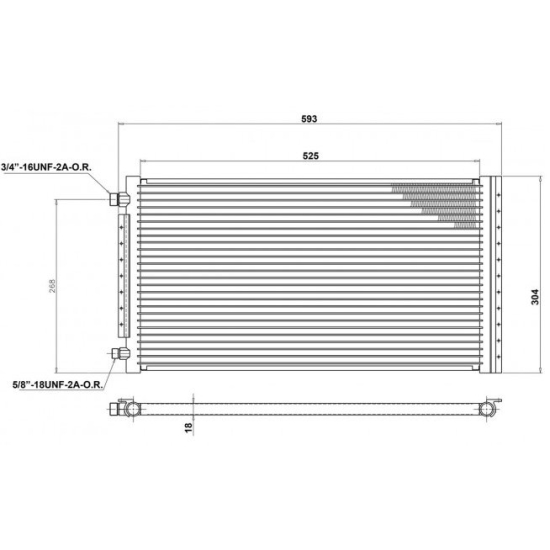 Skraplacz klimatyzacji uniwersalny 540x303x18 52465406 62022300ORB 022300OR1
