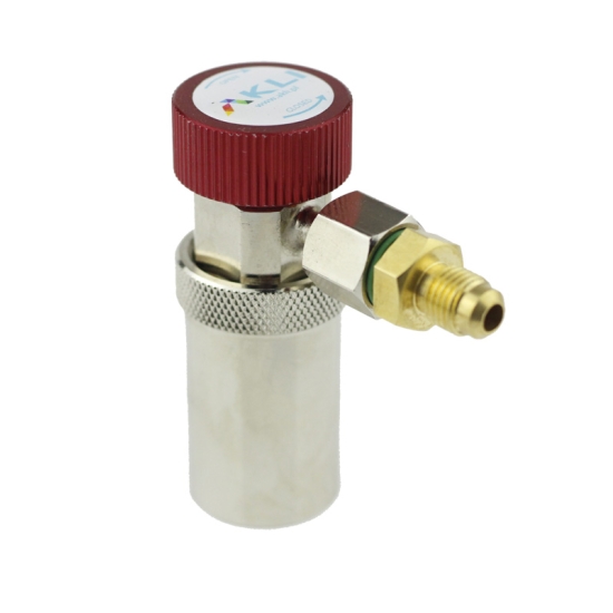 Szybkozłącze serwisowe klimatyzacji R134a czerwona M14x1,5 lub 1/4