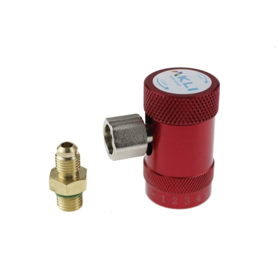 Szybkozłącze serwisowe klimatyzacji R1234yf czerwone