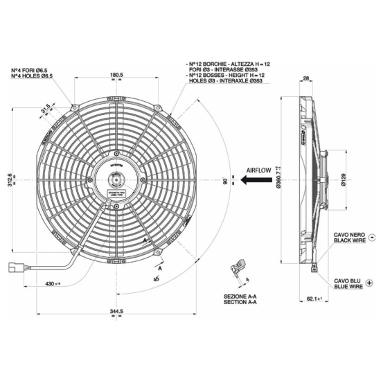 Wentylator Spal VA13-BP51/C-35S