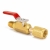 Zawór kulowy chłodniczy 1/4 SAE R134a R404a R407c czerwony
