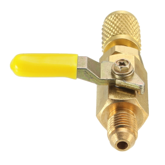 Zawór kulowy 1/4" żółty chłodnictwo