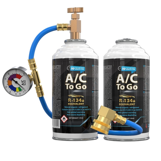Podwójny zestaw do napełniania klimatyzacji samochodowej AcToGo R-134a