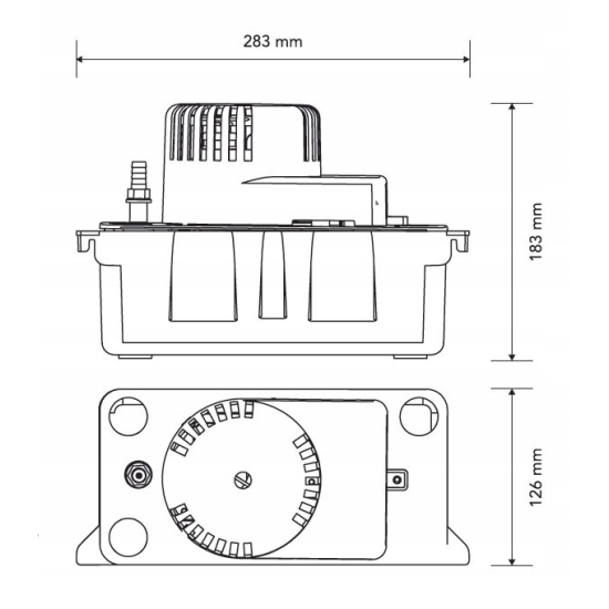 Pompa pompka do skroplin kondensatu automatyczna AKLI 75W wydajna